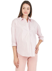 Striped Maternity Shirt - Pink - Mums and Bumps