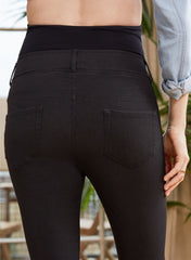 Super Stretch Maternity Skinny Jeans - Black - Mums and Bumps