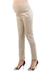 Tailored Maternity Cotton Trousers - Beige - Mums and Bumps