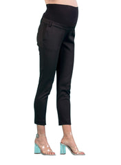 Tailored Maternity Trousers in Pique - Black - Mums and Bumps
