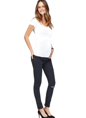 The Maternity Cap Scoop Top - White - Mums and Bumps