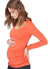 The Maternity Scoop Top - Coral Rose - Mums and Bumps