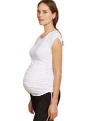 The Maternity Short Sleeve Top - White - Mums and Bumps