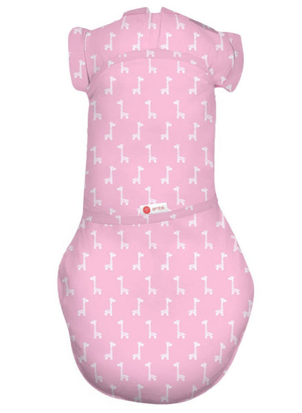 Transitional 2-Way Swaddle Out (3-6M) - Pink Giraffes