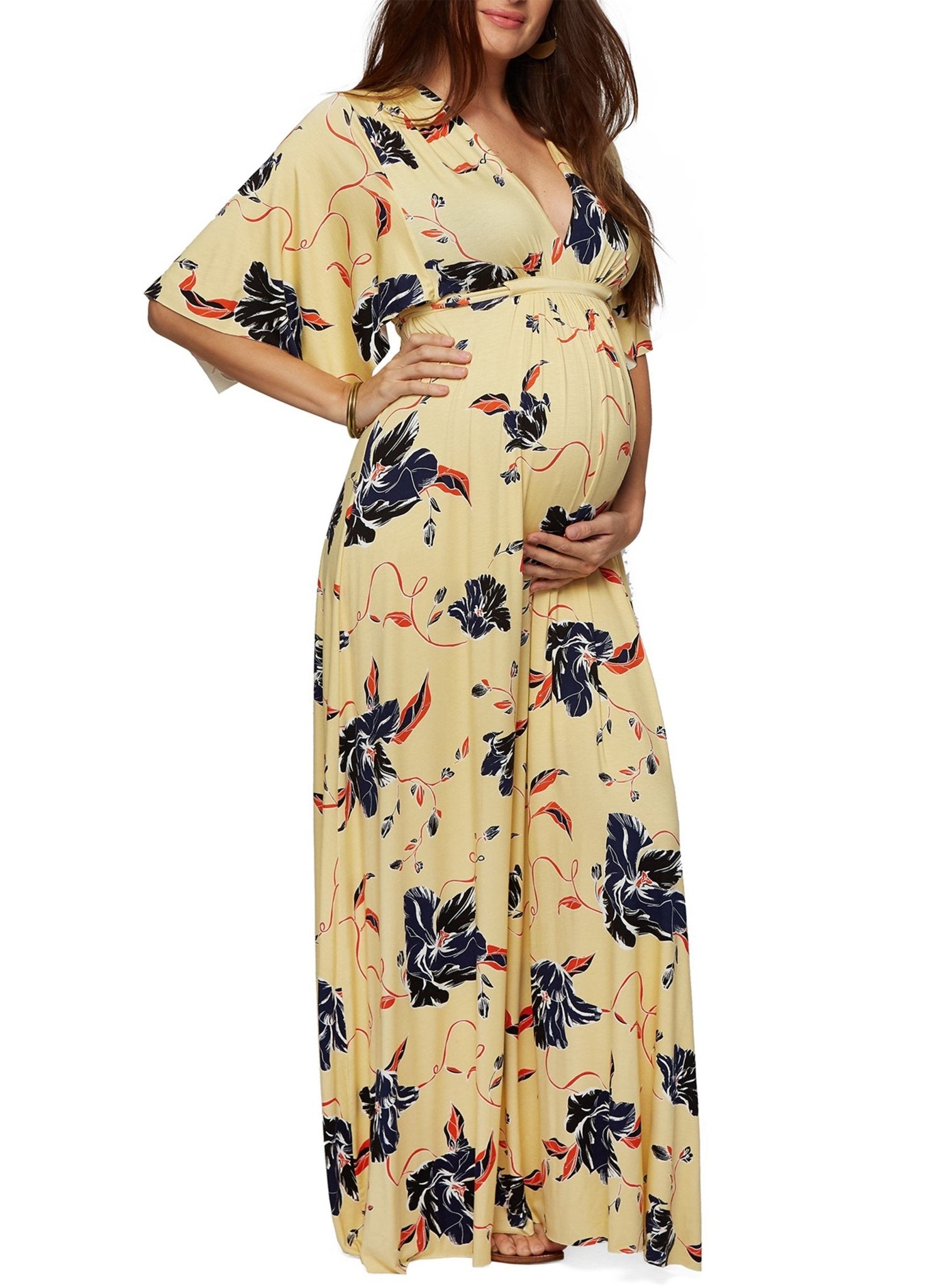Tulip Long Maternity Caftan Dress - Mums and Bumps