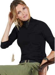 Turtleneck Maternity Top - Black - Mums and Bumps