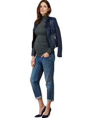Turtleneck Maternity Top - Grey - Mums and Bumps