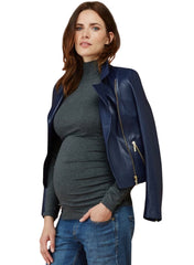 Turtleneck Maternity Top - Grey - Mums and Bumps