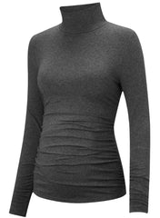 Turtleneck Maternity Top - Grey - Mums and Bumps