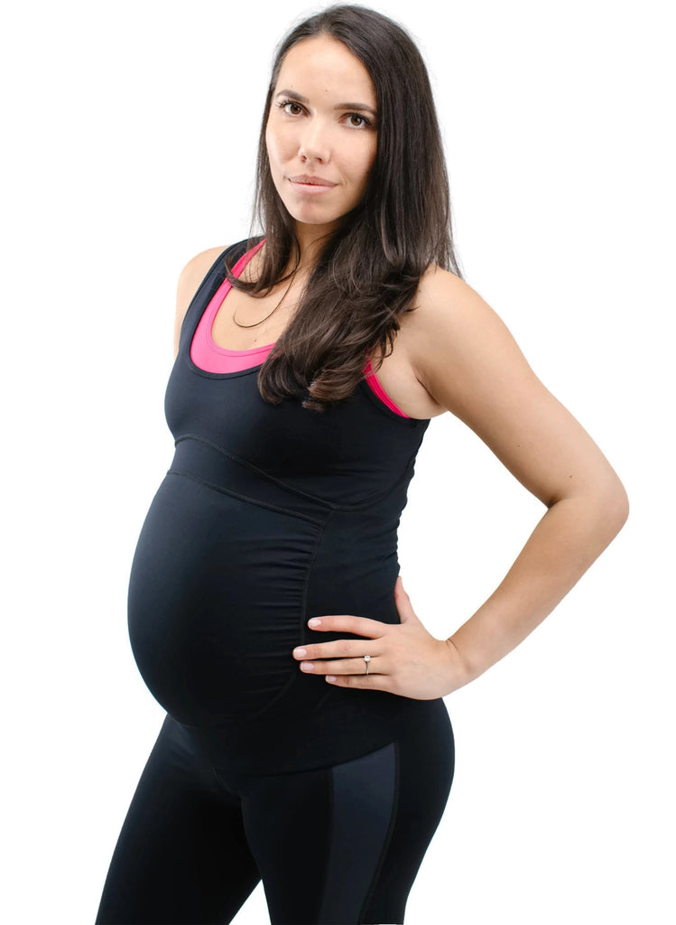 Ultimate Sportswear Maternity Top - Black/Pink