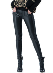 Ultra Skinny Leather Maternity Pants - Black - Mums and Bumps