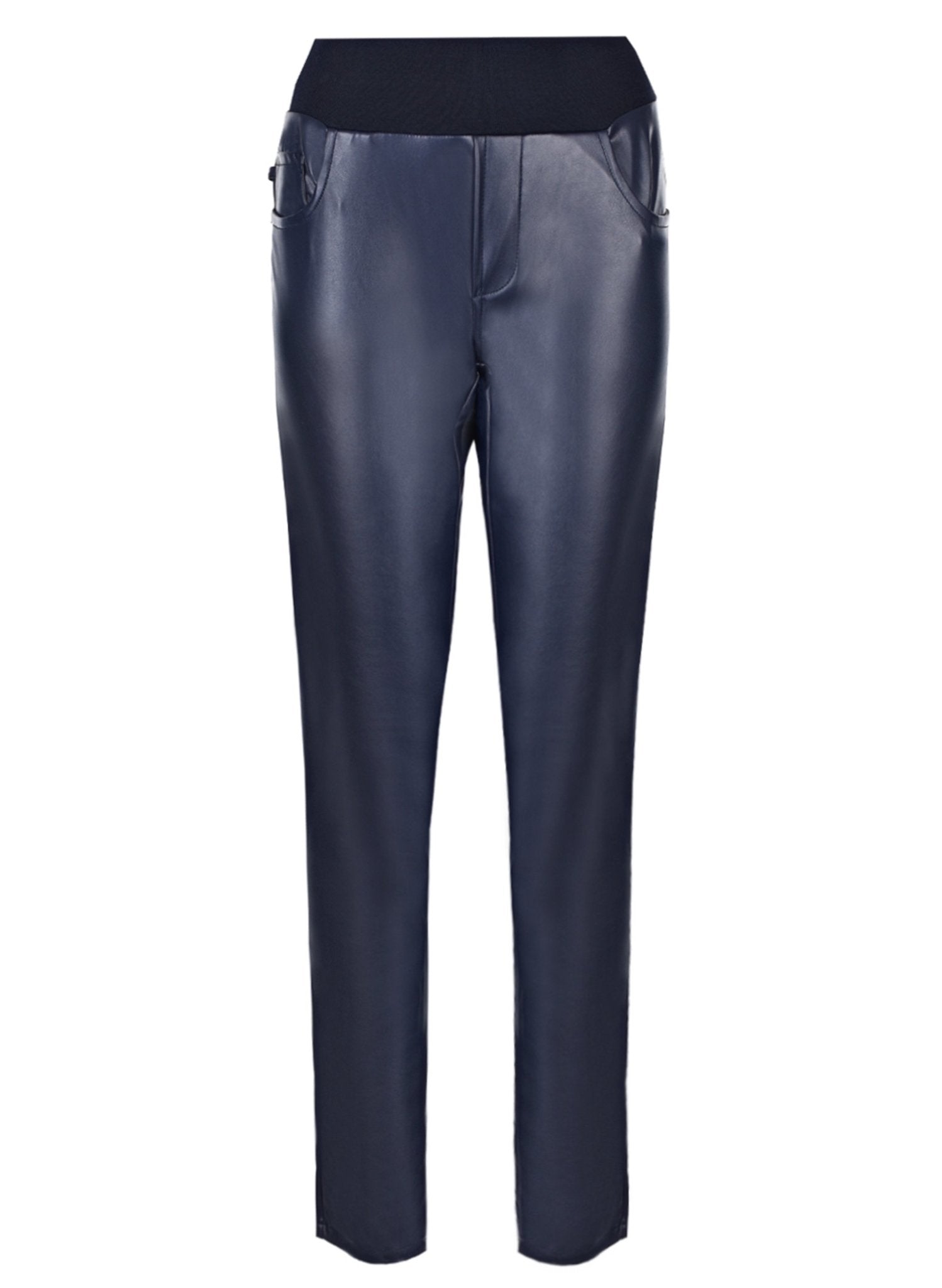 Ultra Skinny Leather Maternity Pants - Blue - Mums and Bumps