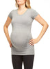 Unity Maternity T-Shirt - Grey Bamboo - Mums and Bumps
