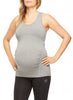 Vitality Maternity Tank Top - Grey Bamboo - Mums and Bumps