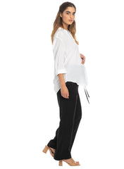 Warren Maternity Trouser in Soft Tencel - Black - Mums and Bumps