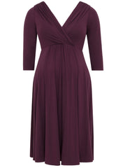 Willow Maternity Dress- Claret - Mums and Bumps