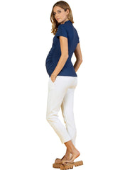 Wrap Maternity & Nursing Top - Blue - Mums and Bumps