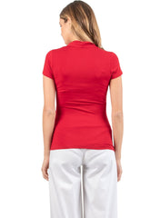 Wrap Maternity & Nursing Top - Red - Mums and Bumps